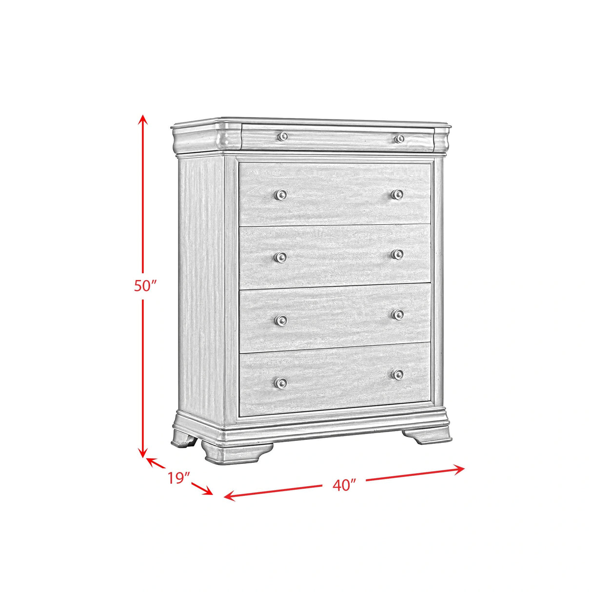 Phillipe 5-Drawer Chest in Cherry