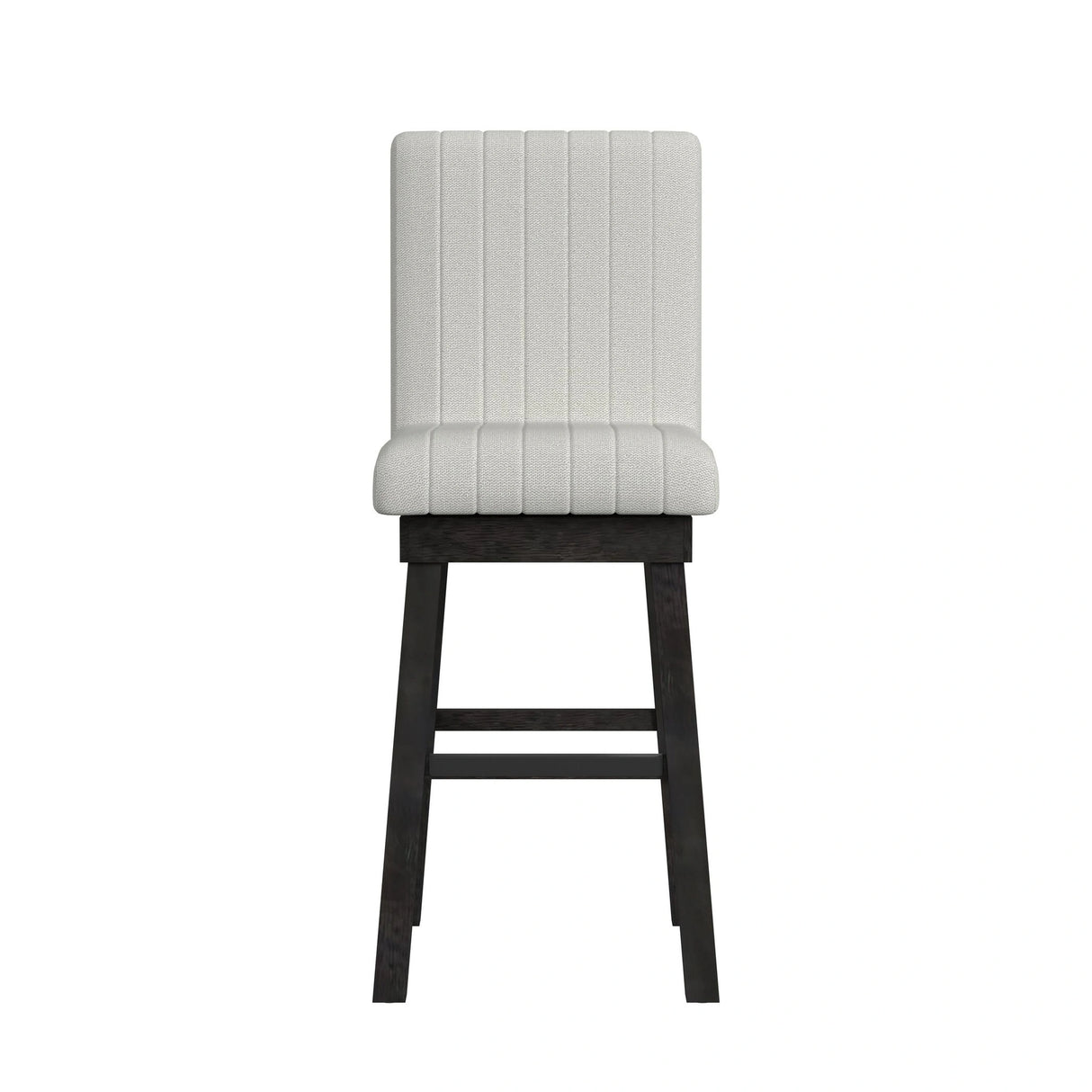 Jemma Swivel Bar Stool with Beige Linen in Dark Espresso (2 Per Carton)