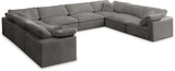 Cozy Grey Velvet Cloud Modular Sectional