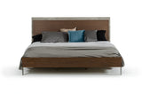 Conner Modern Dark Walnut & Faux Concrete Bed