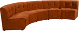 Limitless Cognac Velvet 5pc. Modular Sectional