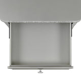Avril Chairside Table with Power/USB in Silver