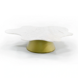 Gabbro - Glam White Marble + Gold Nesting Coffee Table Set