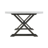 Lexi Dining Table in Espresso Base / White Marble Top