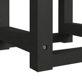 Ridgemont Dressing Stool with White Fabric in Black with Grain