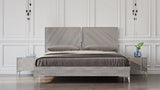 Alexa Italian Modern Grey 4-Piece Bedroom Set
