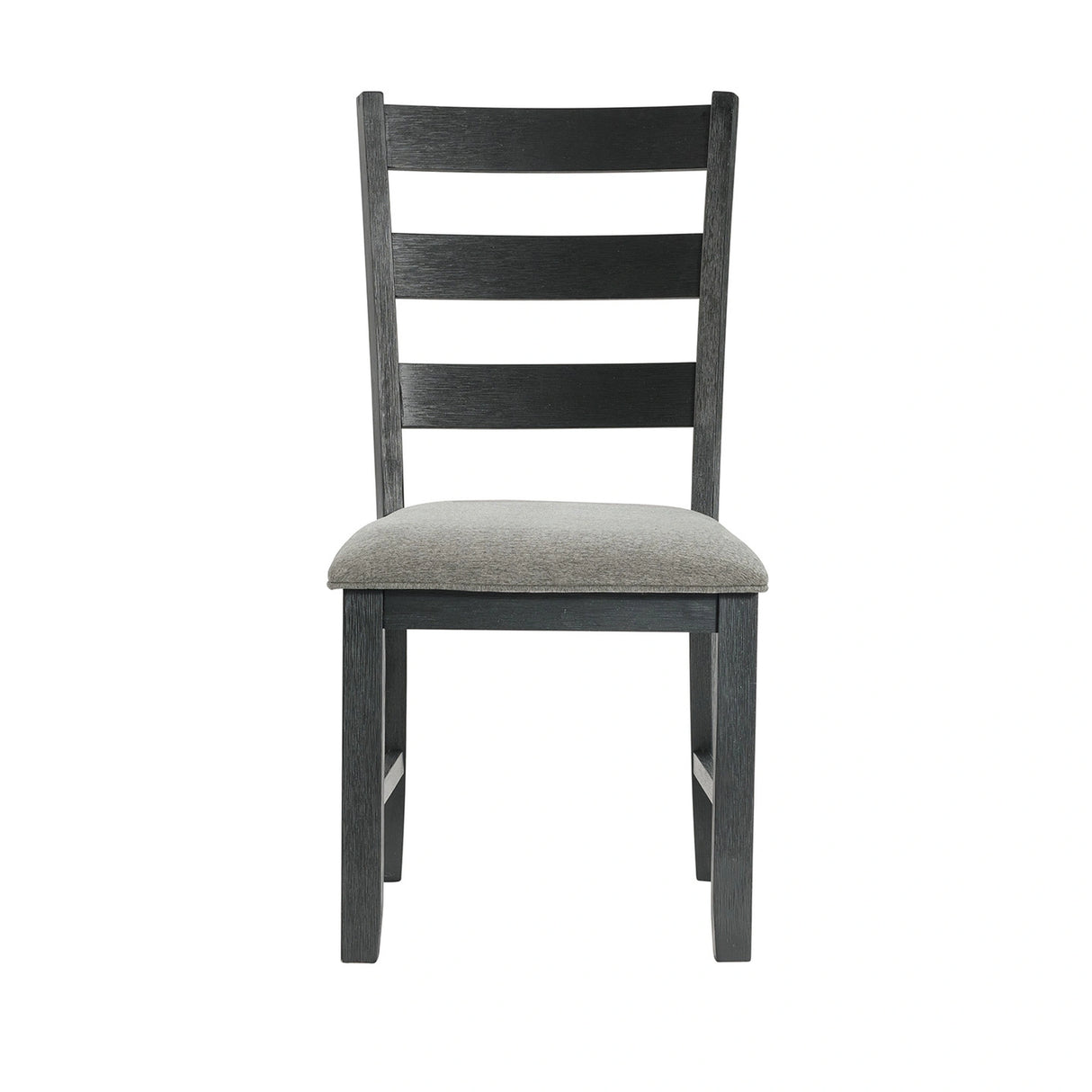 Martin Side Chair with Grey Fabric - Black Finish (2 Per Carton)