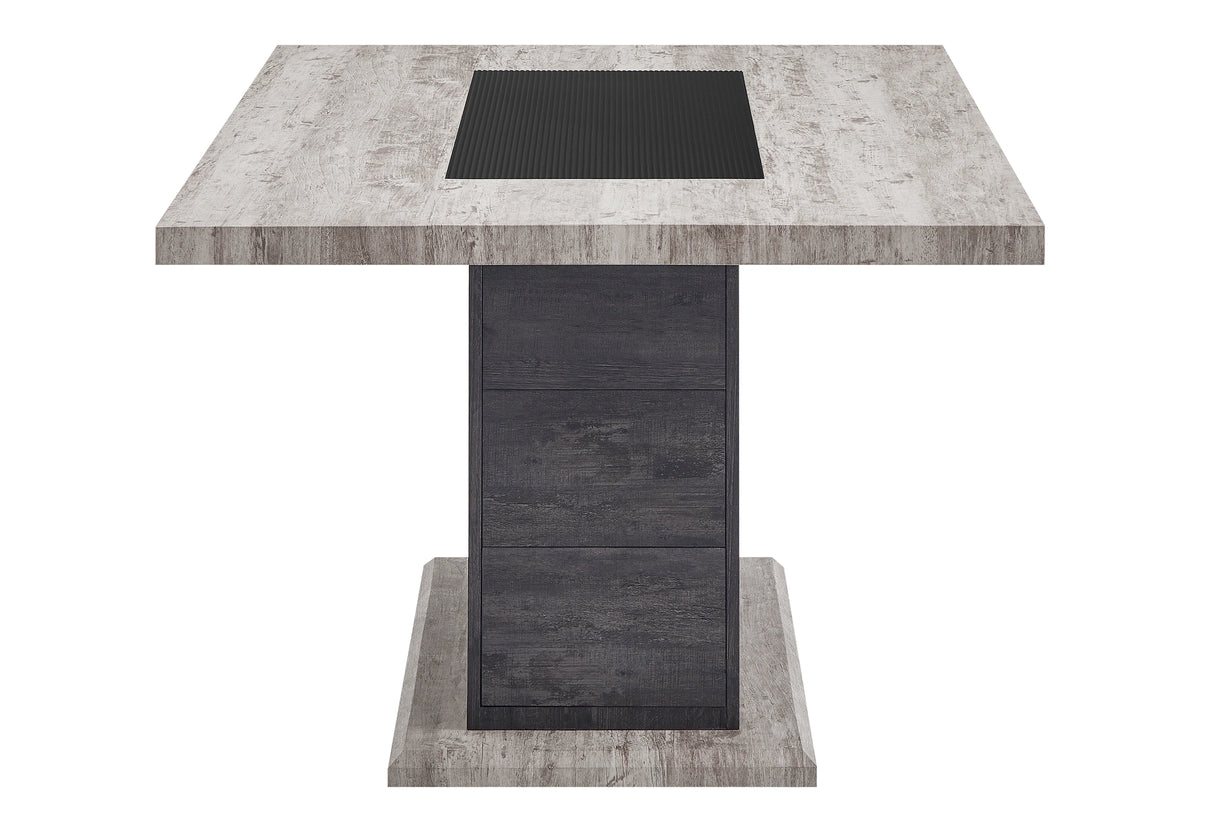 D8030 Dining Table with Storage Drawers and Storage Door