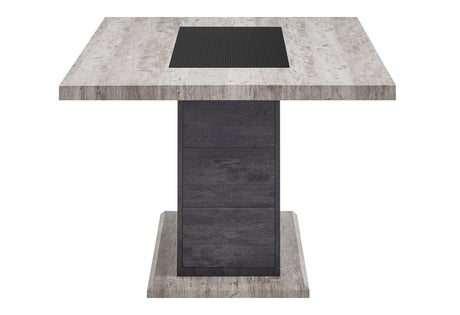 D8030 Dining Table with Storage Drawers and Storage Door