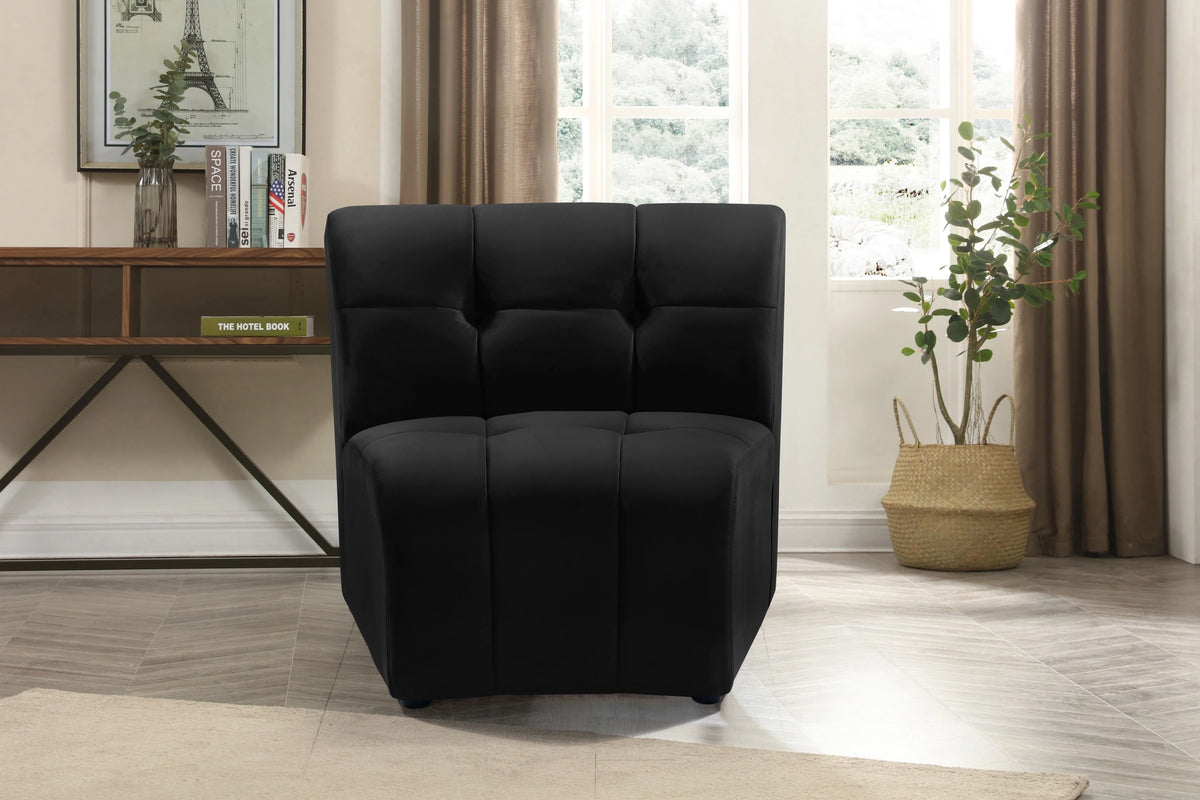 Limitless Black Velvet Modular Chair
