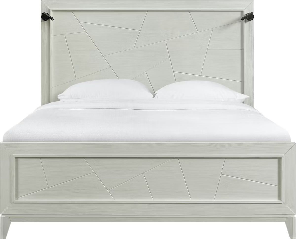 Elements International Artis Queen Storage Bed in White