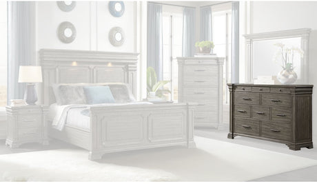 Elements International Kings Court Dresser in Grey image