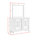 Whit-Ash Panel Bedroom Set with Door Chest in Light Grey