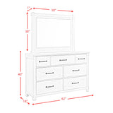 Scott Dresser & Mirror Set White Finish