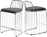 Gio Grey Velvet Stool