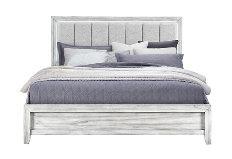 Elsie Grey Bed with LED
