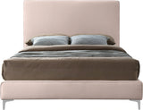 Geri Pink Velvet Queen Bed