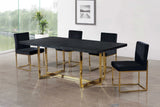Giselle Black Velvet Dining Chair