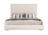 Sogno - Italian Modern Beige Fabric High Headboard Bed