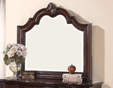Crown Mark Furniture Sheffield Dresser Mirror in Dark Cherry