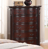 Crown Mark Furniture Sheffield 6-Drawer Chest in Dark Cherry