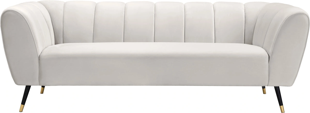 Beaumont Cream Velvet Sofa