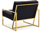 Pierre Black Velvet Accent Chair