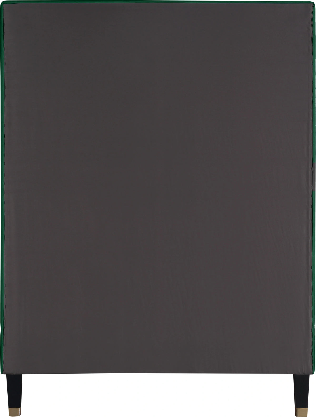 Harlie Green Velvet Twin Bed