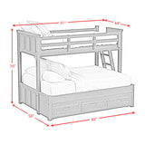 Hampton Kids Over Bunk with Ladder and Trundle