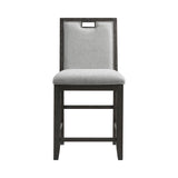 Elodie Counter Chair with Grey Fabric in Charcoal (2 Per Carton)