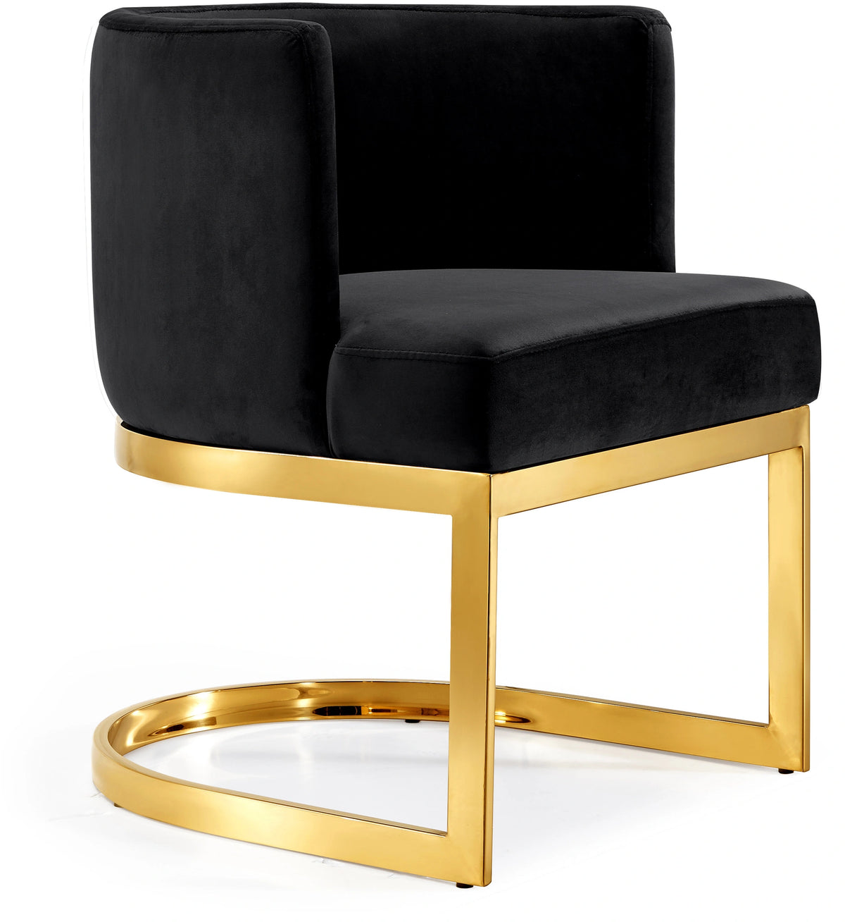 Gianna Black Velvet Dining Chair