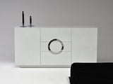 Ovidius - Modern White Crocodile Lacquer Bed