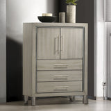 Lennox Door Chest With Led Light-Gray