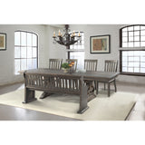 Stone Dining 6PC Set- Table, 4 Side Chairs, & Pew Bench