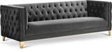 Michelle Grey Velvet Sofa