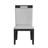 Transcend Dining Side Chair with Light Grey Fabric in Charcoal (2 Per Carton)