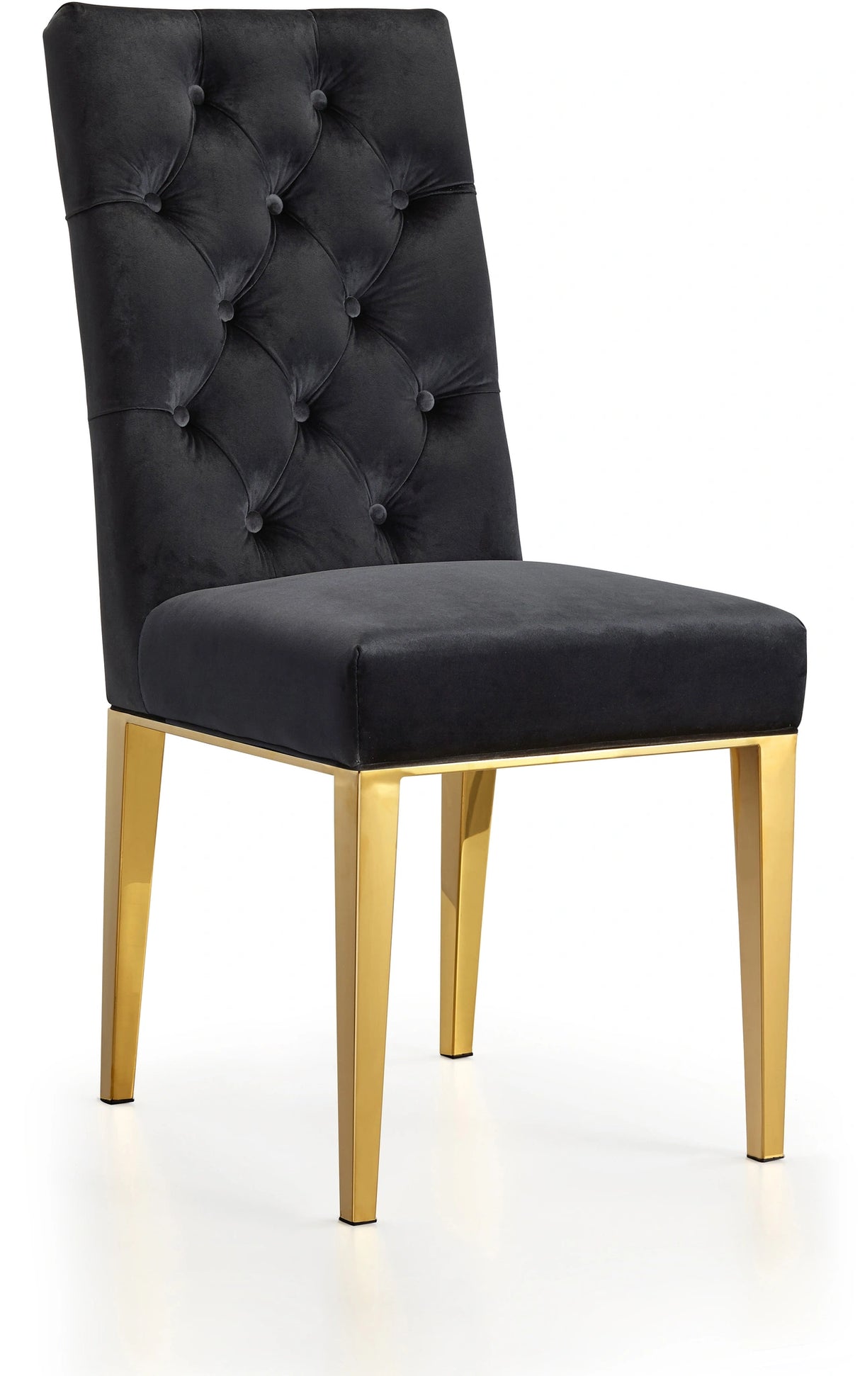 Capri Black Velvet Dining Chair
