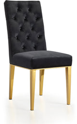 Capri Black Velvet Dining Chair