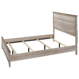 Crown Mark Patterson King Panel Bed in Driftwood Grey