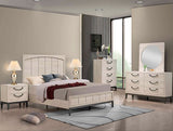 Crown Mark Furniture Veda Queen Panel Bed in Beige B3300-Q