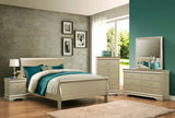 Crown Mark Louis Philip Twin Sleigh Bed in Champagne