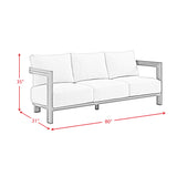 Playa Sofa - Dark Grey and Olefin Beige with 2 Pillows