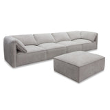 Gene - Modern Light Grey Fabric Modular Sectional Sofa
