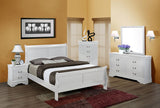 Crown Mark Louis Philip King Sleigh Bed in White