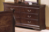 Crown Mark Furniture Louis Philip Dresser in Dark Cherry