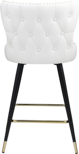 Hendrix White Faux Leather Counter/Bar Stool