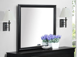 Crown Mark Furniture Louis Philip Dresser Mirror in Black