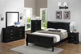 Crown Mark Furniture Louis Philip Dresser Mirror in Black