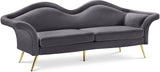 Lips Grey Velvet Sofa