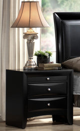Crown Mark Furniture Emily Nightstand in Black